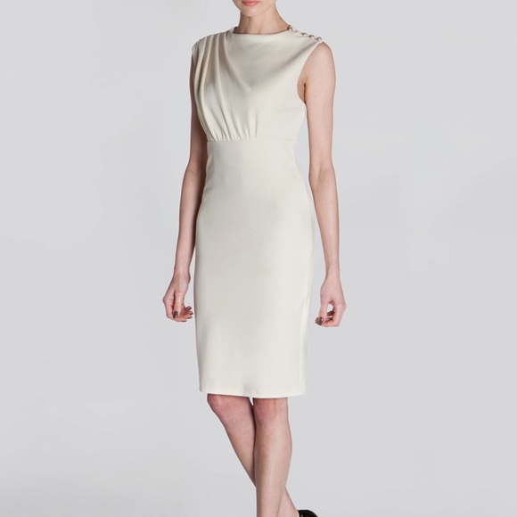 Ted Baker London Dresses & Skirts - Ted Baker Bridie CreamyWhite Sculpted PleatedDress